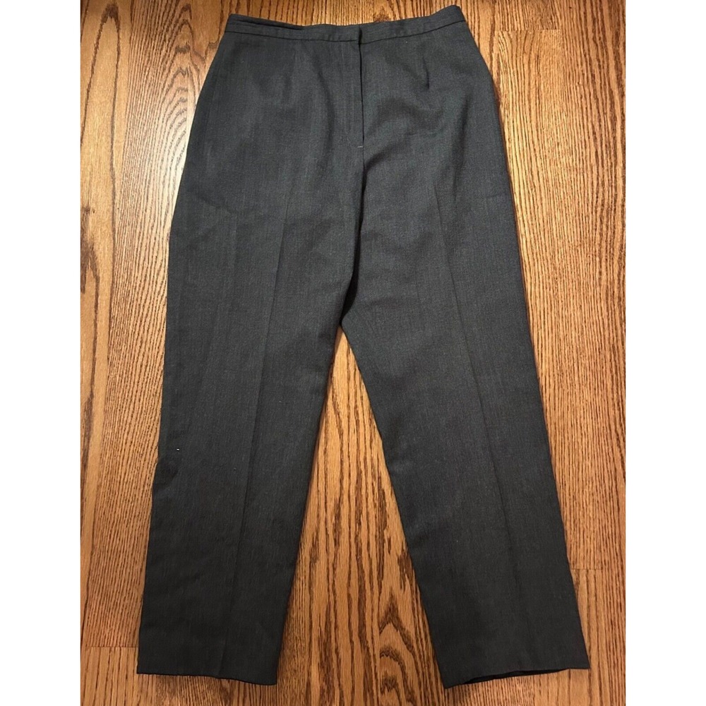 LL Bean Women's Dress Pants size 12 Grey 98% Wool